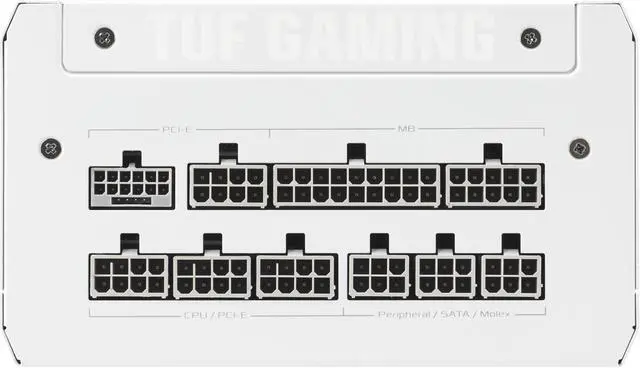 Alt view image 7 of 14 - ASUS TUF Gaming 1000W 80+ Gold White Edition (1000 Watt, Fully Modular Power Supply, 80+ Gold Certified, Military-grade Components, Dual Ball Bearing, Axial-tech Fan, PCB Coating)