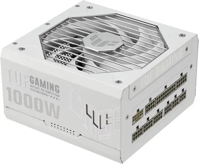 Alt view image 2 of 14 - ASUS TUF Gaming 1000W 80+ Gold White Edition (1000 Watt, Fully Modular Power Supply, 80+ Gold Certified, Military-grade Components, Dual Ball Bearing, Axial-tech Fan, PCB Coating)