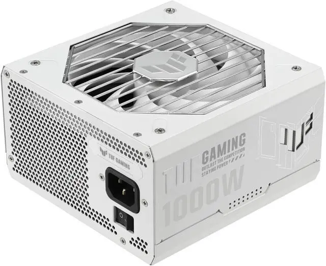 Main image of ASUS TUF Gaming 1000W 80+ Gold White Edition (1000 Watt, Fully Modular Power Supply, 80+ Gold Certified, Military-grade Components, Dual Ball Bearing, Axial-tech Fan, PCB Coating)