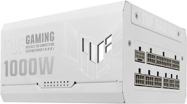Alt view image 12 of 14 - ASUS TUF Gaming 1000W 80+ Gold White Edition (1000 Watt, Fully Modular Power Supply, 80+ Gold Certified, Military-grade Components, Dual Ball Bearing, Axial-tech Fan, PCB Coating)
