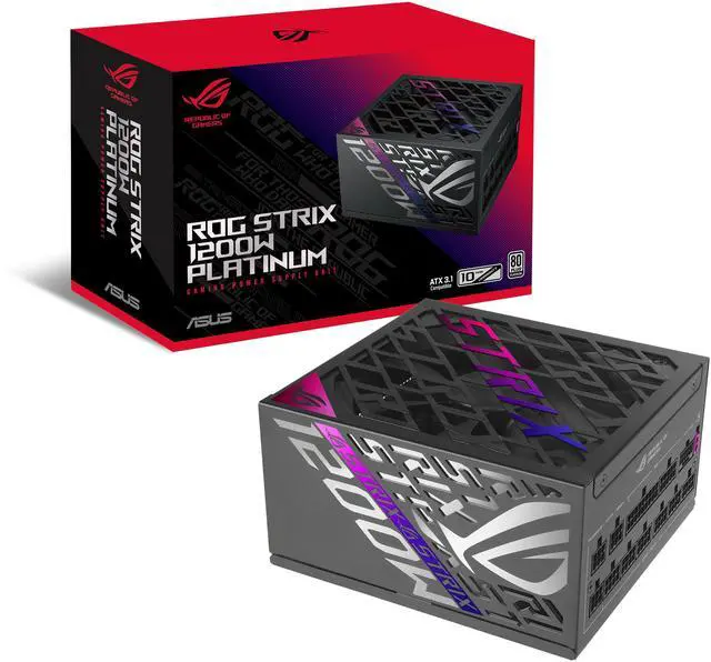 Main image of ASUS ROG Strix 1200W Platinum (Fully Modular Power Supply, 80 Plus Platinum Certified, ATX 3.1, GaN MOSFET, GPU-First Intelligent Voltage Stabilizer, 10-Year Warranty)