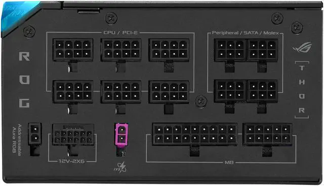 Alt view image 10 of 12 - ASUS ROG Thor 1200W Platinum III PSU (80 PLUS Platinum Certified, ATX 3.1, GaN MOSFET, GPU-First Intelligent Voltage Stabilizer, Magnetic OLED Display, Turbo Mode, 10-Year Warranty)