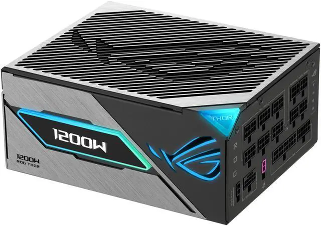 Alt view image 3 of 12 - ASUS ROG Thor 1200W Platinum III PSU (80 PLUS Platinum Certified, ATX 3.1, GaN MOSFET, GPU-First Intelligent Voltage Stabilizer, Magnetic OLED Display, Turbo Mode, 10-Year Warranty)