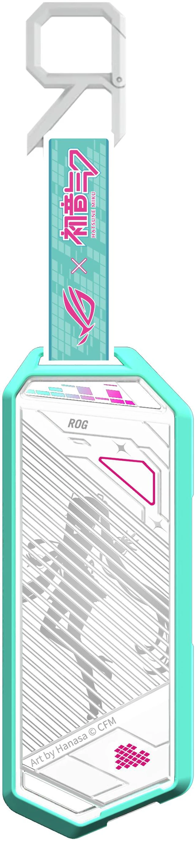 Alt view image 2 of 3 - ASUS ROG Strix Arion Hatsune Miku Edition M.2 NVMe SSD Enclosure - USB-C 3.2 Gen 2 (10 Gbps), Dual USB-C to C and USB-C to A Cables, Screwdriver-free, aluminum-alloy case, and thermal pads
