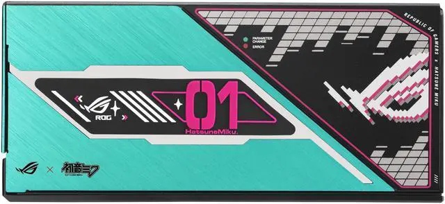 Alt view image 8 of 13 - ASUS ROG Thor 1200W Platinum III Hatsune Miku Edition (80 PLUS Platinum Certified, ATX 3.1, GaN MOSFET, GPU-First Intelligent Voltage Stabilizer, Magnetic OLED Display, Turbo Mode, 10-Year Warranty)