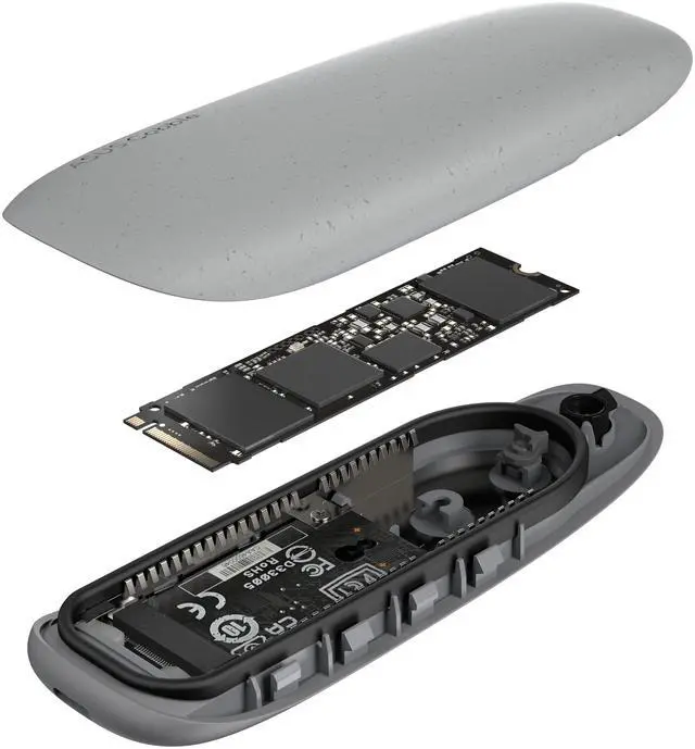 Alt view image 2 of 17 - ASUS Cobble USB-C 3.2 Gen 2x1 SSD Enclosure, supports 2242/2260/2280 M.2PCIe NVMe and SATA SSDs up to 4TB, IP55, Compatible with Win 11, MacOS, PS5 & Xbox, Tool-Free Installation, USB-C cable included