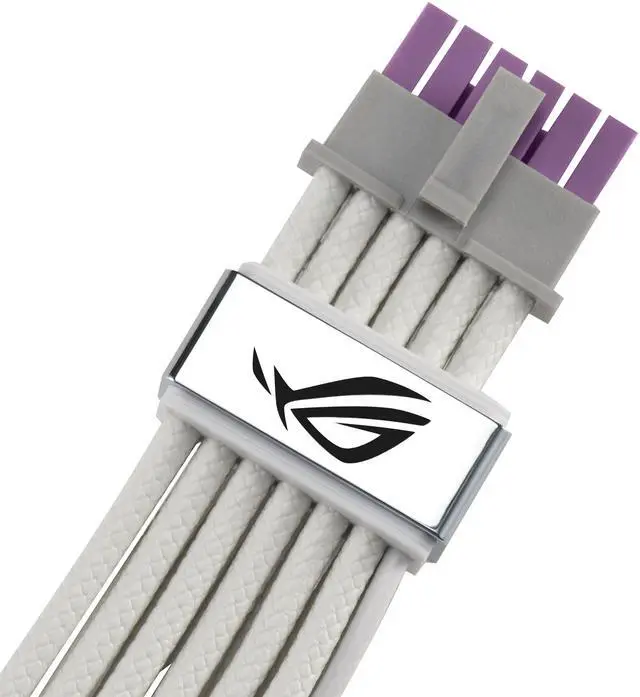 Main image of ASUS ROG Equalizer White Edition 12V-2x6 PCIe Cable (ATX 3.1 & PCIe 5.1, Load Balance PSU-to-ROG Equalizer Power, Reduction of Current Variation, Enhanced Graphics Card Protection), 3 Year Warranty