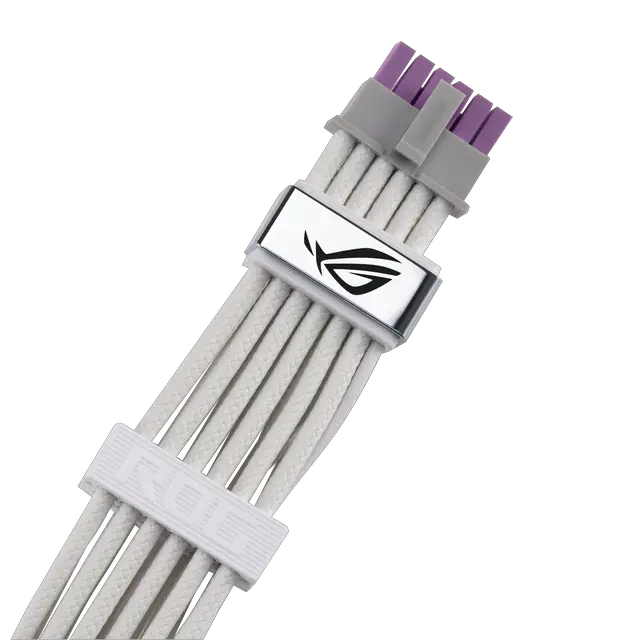 Alt view image 5 of 16 - ASUS ROG Equalizer White Edition 12V-2x6 PCIe Cable (ATX 3.1 & PCIe 5.1, Load Balance PSU-to-ROG Equalizer Power, Reduction of Current Variation, Enhanced Graphics Card Protection), 3 Year Warranty