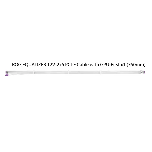 Alt view image 6 of 16 - ASUS ROG Equalizer White Edition 12V-2x6 PCIe Cable (ATX 3.1 & PCIe 5.1, Load Balance PSU-to-ROG Equalizer Power, Reduction of Current Variation, Enhanced Graphics Card Protection), 3 Year Warranty