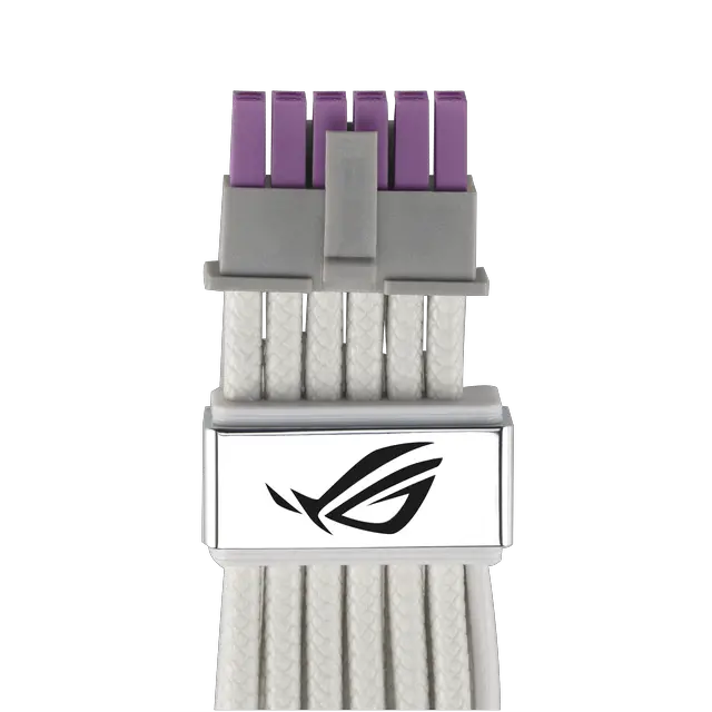 Alt view image 10 of 16 - ASUS ROG Equalizer White Edition 12V-2x6 PCIe Cable (ATX 3.1 & PCIe 5.1, Load Balance PSU-to-ROG Equalizer Power, Reduction of Current Variation, Enhanced Graphics Card Protection), 3 Year Warranty