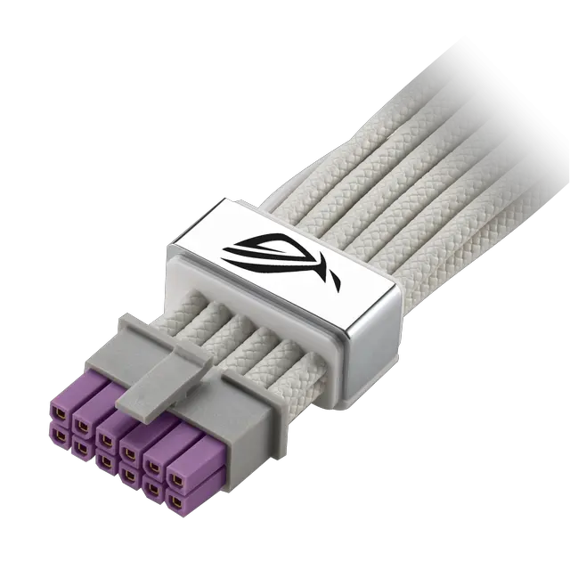 Alt view image 11 of 16 - ASUS ROG Equalizer White Edition 12V-2x6 PCIe Cable (ATX 3.1 & PCIe 5.1, Load Balance PSU-to-ROG Equalizer Power, Reduction of Current Variation, Enhanced Graphics Card Protection), 3 Year Warranty