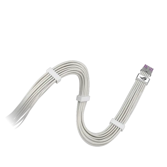 Alt view image 13 of 16 - ASUS ROG Equalizer White Edition 12V-2x6 PCIe Cable (ATX 3.1 & PCIe 5.1, Load Balance PSU-to-ROG Equalizer Power, Reduction of Current Variation, Enhanced Graphics Card Protection), 3 Year Warranty