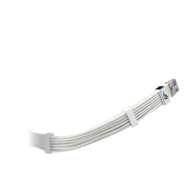 Alt view image 14 of 16 - ASUS ROG Equalizer White Edition 12V-2x6 PCIe Cable (ATX 3.1 & PCIe 5.1, Load Balance PSU-to-ROG Equalizer Power, Reduction of Current Variation, Enhanced Graphics Card Protection), 3 Year Warranty