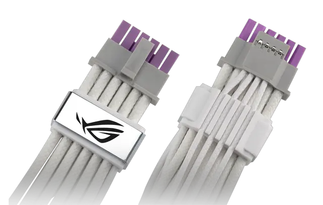 Alt view image 16 of 16 - ASUS ROG Equalizer White Edition 12V-2x6 PCIe Cable (ATX 3.1 & PCIe 5.1, Load Balance PSU-to-ROG Equalizer Power, Reduction of Current Variation, Enhanced Graphics Card Protection), 3 Year Warranty