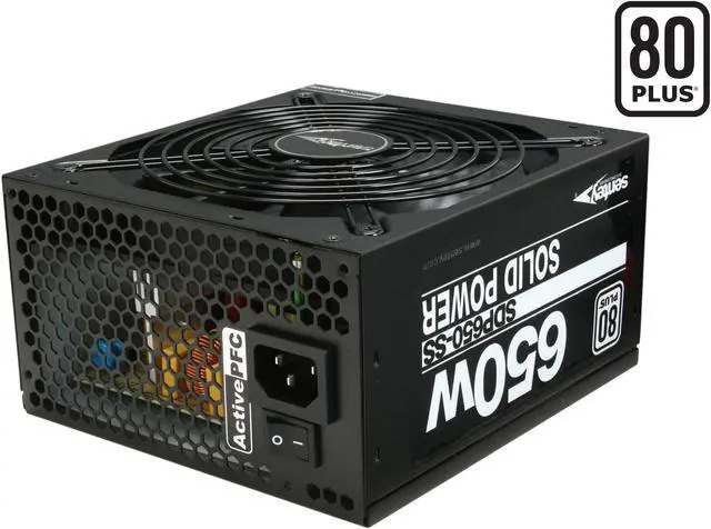 Main image of Sentey Solid Power SDP650-SS 650 W ATX 12V v2.2 & EPS 12V v 2.91 80 PLUS Certified Active PFC Power Supply