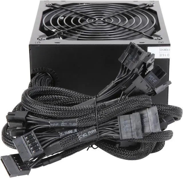 Alt view image 4 of 8 - Apexgaming STG-650 650 W ATX 12V V2.4 / EPS 12V V2.92 80 PLUS GOLD Certified Non-Modular Active PFC Power Supply