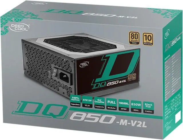 Alt view image 12 of 12 - DeepCool DQ850-M-V2L 850W ATX12V / EPS12V 80 PLUS Gold Certified Fully Modular Power Supply, 10 Year Warranty