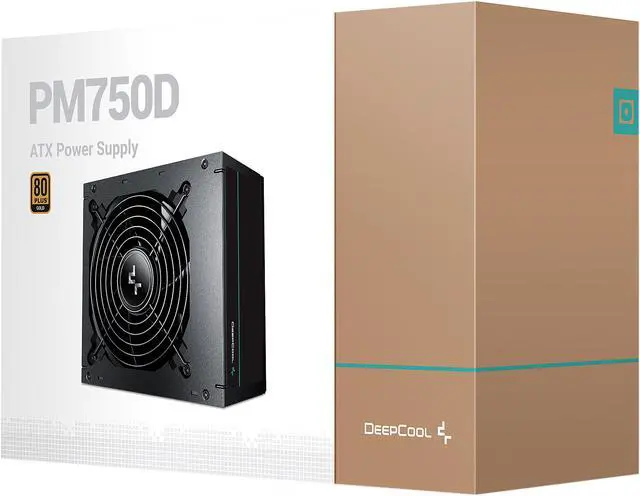Alt view image 8 of 8 - DeepCool PM750D, 80 PLUS Gold Certified, Non-Modular, Black Flat Cables, 5 Year Warranty, 750 Watts