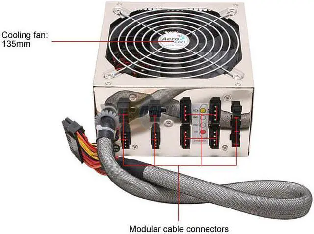Alt view image 3 of 7 - AeroCool ZERODBA S620 620 W ATX12V / EPS12V SLI Certified CrossFire Ready Modular Power Supply