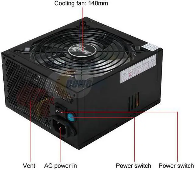 Alt view image 2 of 12 - AeroCool HorsePower 750 W ATX12V V2.2 / EPS12V V2.91 SLI Certified CrossFire Ready 80 PLUS Certified Modular Active PFC Modular LED SLI Power Supply