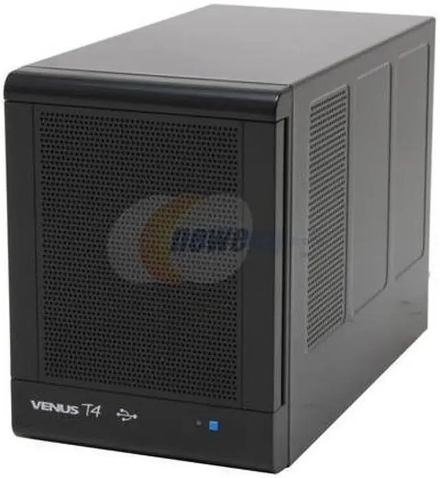 Main image of AMS DC-4044BU ATA/133 IDE connector. IDE1 (Master/Slave) and IDE2 (Master/Slave). USB 2.0 (480Mbit/s) and USB 1.1 (12Mbit/s). AMS VENUS T4 USB RAID Storage