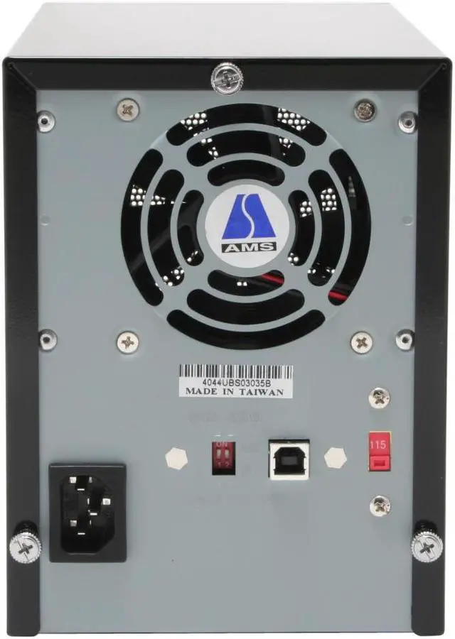 Alt view image 3 of 7 - AMS DC-4044BU ATA/133 IDE connector. IDE1 (Master/Slave) and IDE2 (Master/Slave). USB 2.0 (480Mbit/s) and USB 1.1 (12Mbit/s). AMS VENUS T4 USB RAID Storage