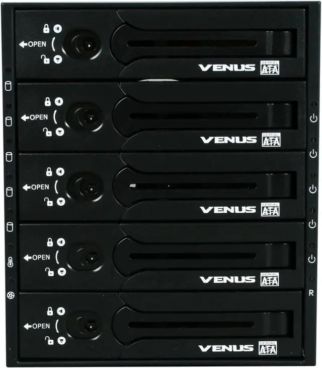 Alt view image 3 of 6 - AMS DS-3151SSBK Aluminum 3.5" Black SATA SATA SATA Backplane Module