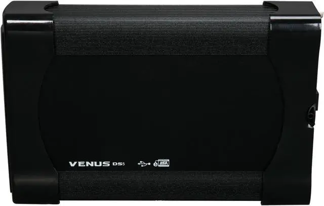 Alt view image 2 of 4 - AMS DS-2512SUESBK Aluminum / Plastic 5.25" Black SATA eSATA & USB 2.0 External Enclosure
