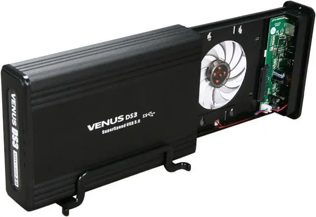 Alt view image 5 of 6 - AMS Venus DS3 DS-309PEU3 Aluminum 3.5" Black SATA USB 3.0 External Enclosure with USB3.0 PCI-E controller