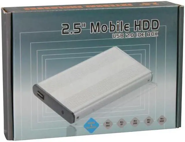 Alt view image 9 of 9 - Link Depot ENWB-25B-SS Aluminum 2.5" IDE USB 2.0 External Enclosure