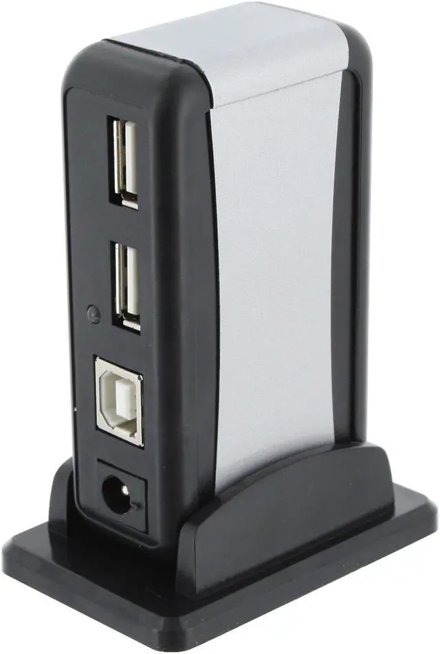 Alt view image 5 of 10 - Link Depot USH-271BK Black 7-port USB 2.0 Hub with AC Adaptor