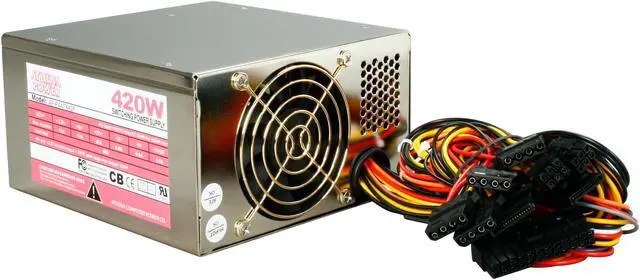 Alt view image 3 of 6 - Athena Power AP-P4ATX42F 420 W ATX12V Ver.2.2 SLI Ready CrossFire Ready Power Supply