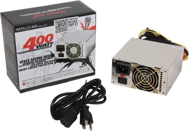 Alt view image 6 of 6 - Athena Power AP-MP4ATX40 400W ATX12V / MicroATX / SFX12V v 2.2 SLI Ready CrossFire Ready   eMachines, HP Upgrades/Replacement Power Supply