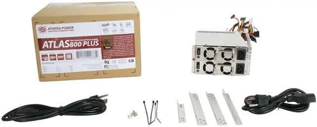 Alt view image 6 of 6 - Athena Power AP-RRP4ATX6808 20+4Pin 800W Redundant 80 PLUS Bronze Certified ATLAS 800 PLUS Server Power Supply with PM Bus