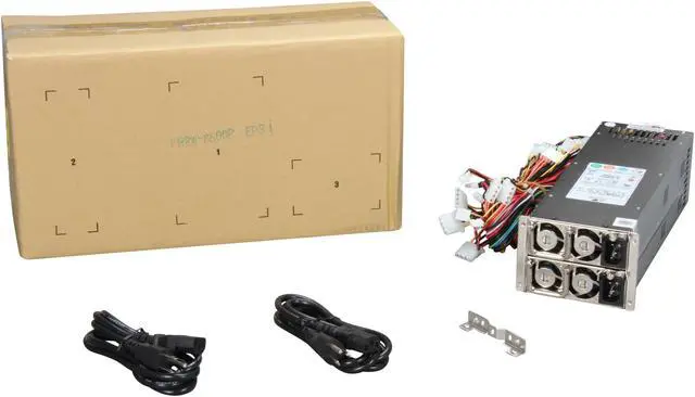 Alt view image 6 of 6 - Athena Power Zippy R2W-6500P 2 x 500 W Redundant 2U Server Power Supply