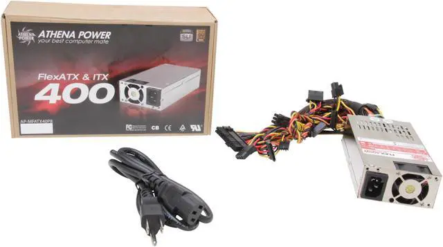 Alt view image 6 of 6 - Athena Power AP-MFATX40P8 20+4Pin 400W Single Server Power Supply 80+ Bronze Certified