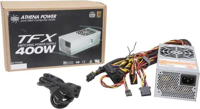 Alt view image 7 of 7 - Athena Power AP-TFX40 400 W TFX12V SLI Ready 80 PLUS BRONZE Certified Active PFC Power Supply
