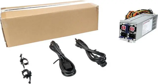 Alt view image 9 of 9 - Athena Power AP-RRU2ATX608 ATX Connector 24(20+4) pin x 1
P4-12V 4 Pin x 1
EPS 12V 8 Pin x 2
PCIE 6+2 Pin x 2
SATA 15 Pin x 3
Molex 4 Pin x 3 600W Redundant 2U Micro redundant PSU