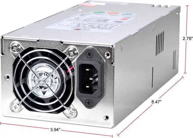 Alt view image 2 of 6 - Athena Power Zippy P2H-5400V 400W 2U Single IPC/Server Power Supply - 80Plus Standard - OEM