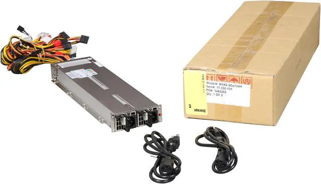 Alt view image 6 of 6 - Athena Power Zippy M1K2-5C01V4H 1200W 1U Redundant IPC/Server Power Supply - OEM