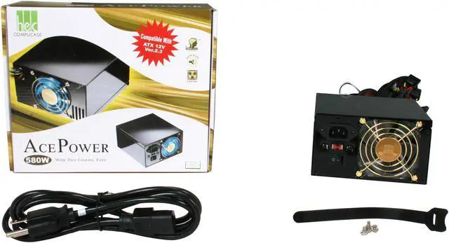 Alt view image 7 of 7 - hec ACE-580UB 580 W ATX12V SLI Certified CrossFire Ready Power Supply