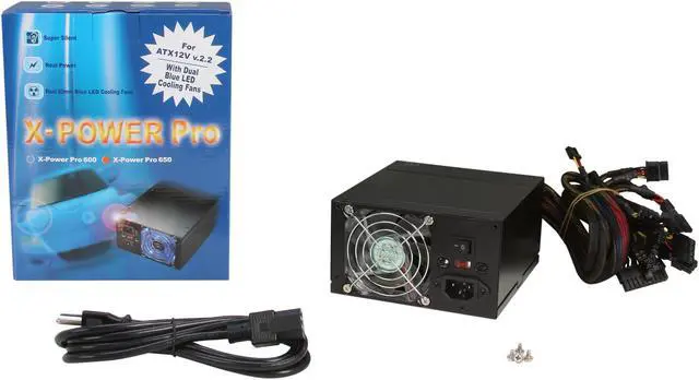 Alt view image 7 of 7 - hec X-Power Pro 650 650W Continuous @ 40°C ATX 12V v2.2 / EPS 12V SLI Ready CrossFire Ready Power Supply