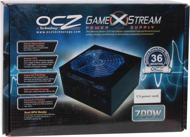 Alt view image 11 of 11 - OCZ GameXStream OCZ700GXSSLI 700 W ATX12V SLI Certified CrossFire Ready Active PFC Power Supply
