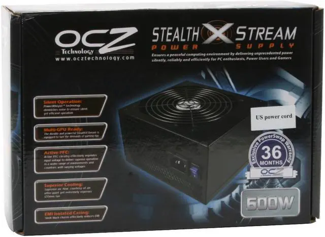 Alt view image 7 of 7 - OCZ StealthXStream OCZ600SXS 600 W ATX12V / EPS12V SLI Ready Active PFC Power Supply