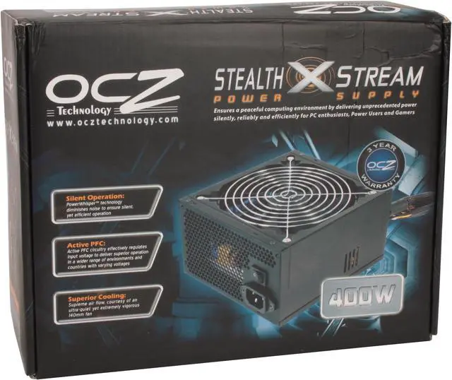 Alt view image 9 of 9 - OCZ StealthXStream OCZ400SXS 400 W ATX12V Active PFC Power Supply