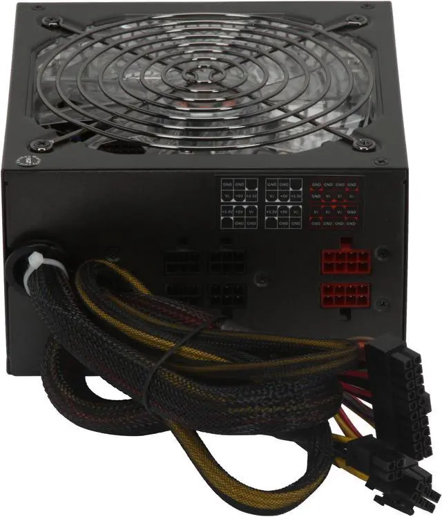 Alt view image 6 of 12 - PC Power & Cooling Fatal1ty Gaming Series 550 Watt 80+ Semi-Modular Active PFC Performance Grade ATX PC Power Supply (OCZ550FTY)