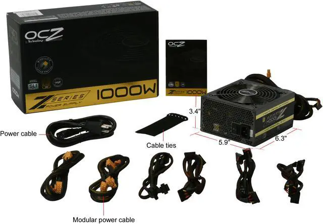 Alt view image 11 of 11 - OCZ Z Series 1000W Modular 80PLUS Gold High Performance Power Supply compatible with Intel Haswell Core i3/i5/i7 and AMD Phenom