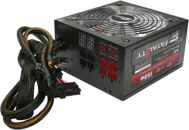 Alt view image 4 of 7 - PC Power & Cooling Fatal1ty Gaming Series 750 Watt 80+ Bronze Semi-Modular Active PFC Performance Grade ATX PC Power Supply (OCZ750FTY)