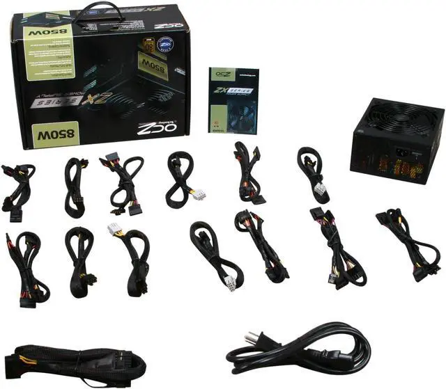Alt view image 7 of 7 - PC Power & Cooling ZX Series 850 Watt  80+ Gold Fully-Modular Active PFC Performance Grade ATX PC Power Supply  (OCZ-ZX850W)