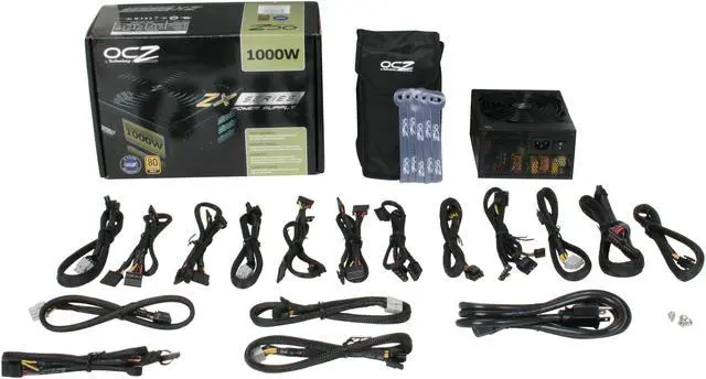 Alt view image 6 of 6 - PC Power & Cooling ZX Series 1000 Watt 80+ Gold Fully-Modular Active PFC Performance Grade ATX PC Power Supply (OCZ-ZX1000W)